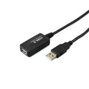 Rallonge Amplifie USB 2.0 High Speed Type A 480 Mbits/s Femelle/Mle Contacts Plaqus Or 5 mtres